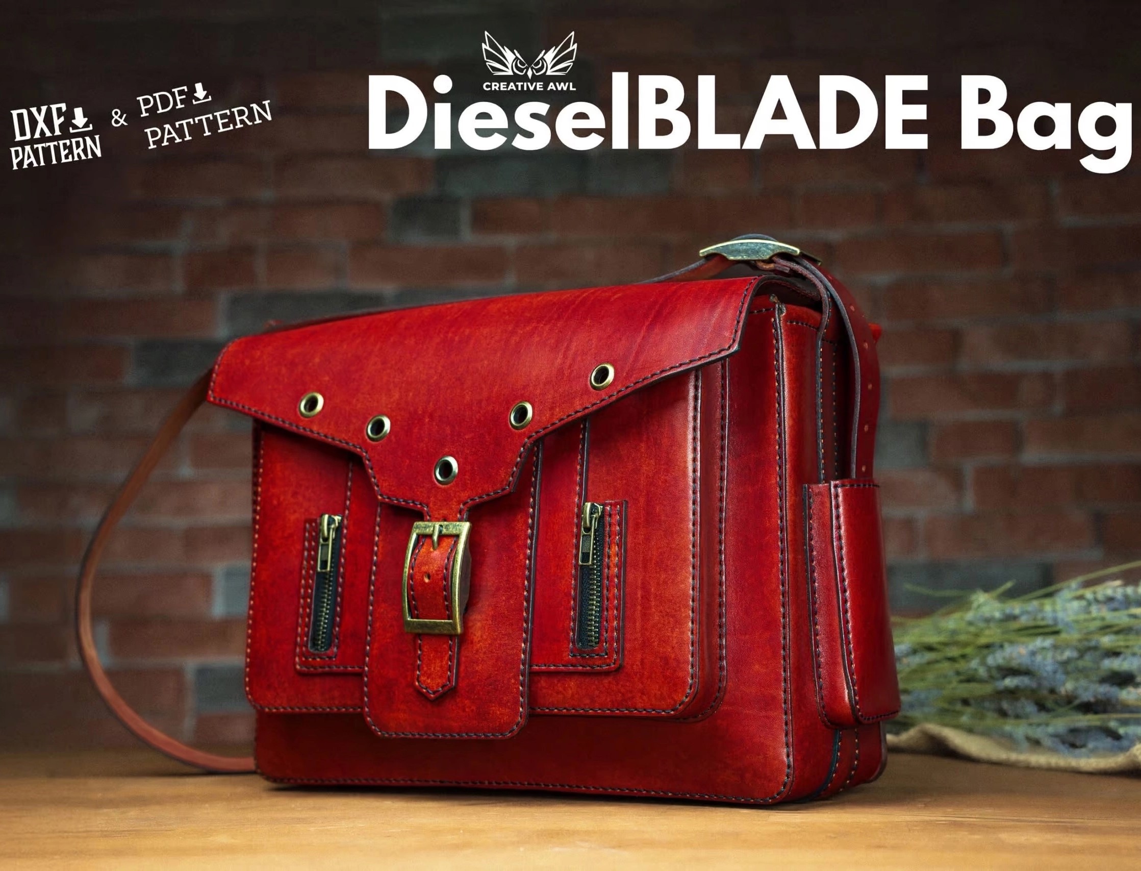 Выкройка сумка мужская из кожи Diesel Blade скачать бесплатно