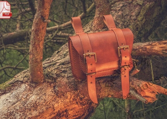 выкройка сумочка из кожи для мужчин на ремень